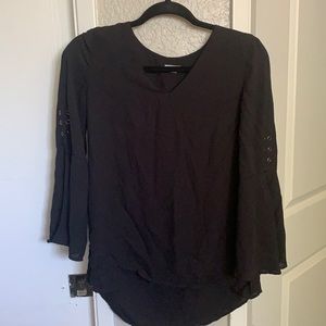 Black Flowy Dress Blouse